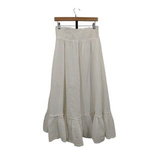 Quince 100% Organic Cotton Gauze Smocked Maxi Skirt